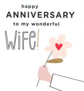 Wonderful Wife Anniversary Card