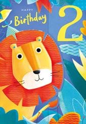 Lion 2nd Birthday Card