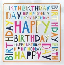 Happy Birthday Type Birthday Card