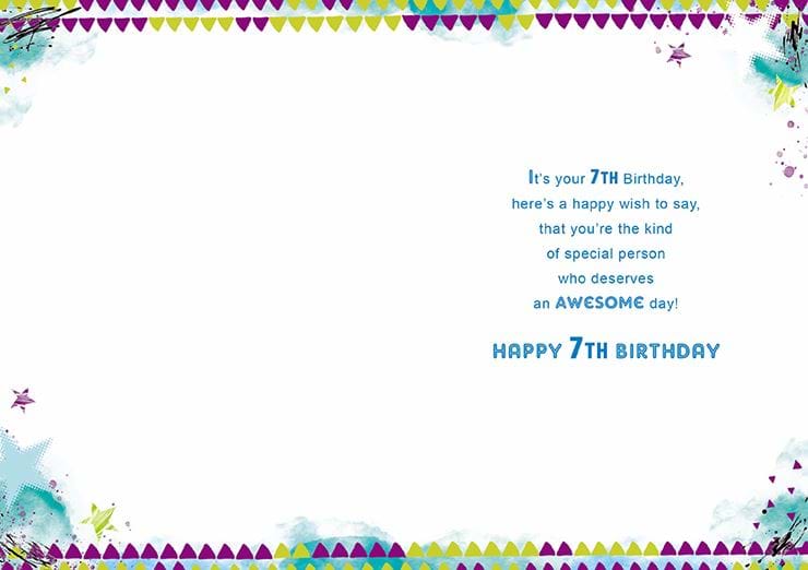 Scooter 7th Birthday Card