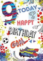 Goal 9th Birthday Card
