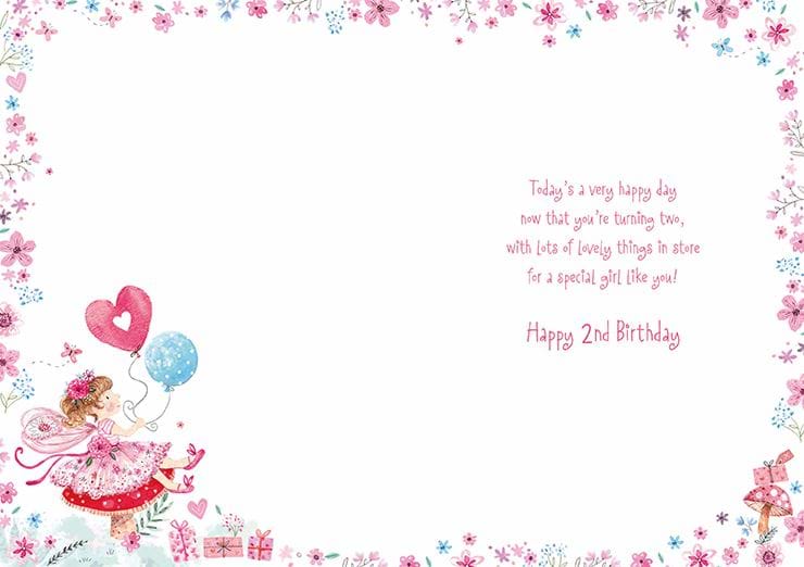 Toadstool 2nd Birthday Card