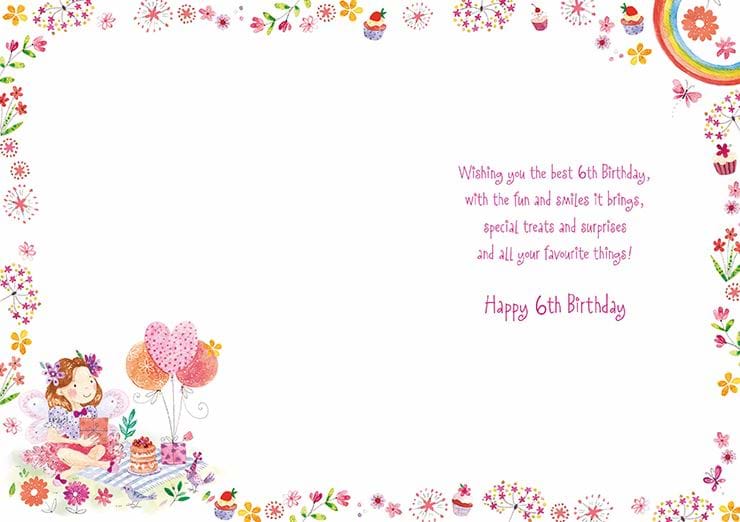 Picnic 6th Birthday Card