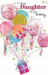 Balloons Daughter Birthday Card