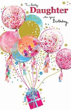 Balloons Daughter Birthday Card