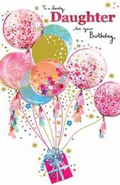 Balloons Daughter Birthday Card