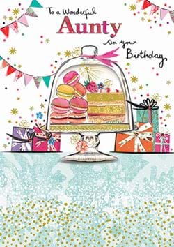 Cakes Aunty Birthday Card