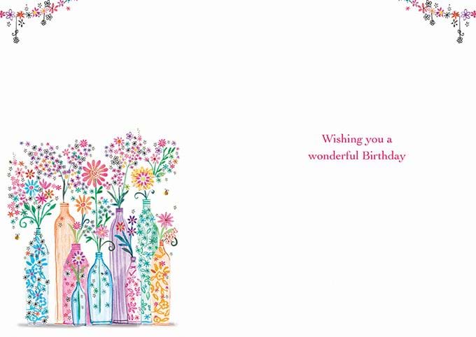 Flower Jars Birthday Card