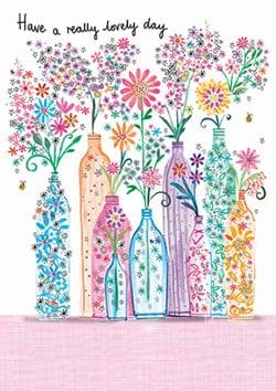 Flower Jars Birthday Card