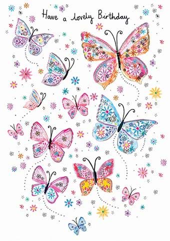 Butterflies Birthday Card