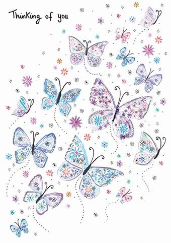 Butterflies Thinking of You Card