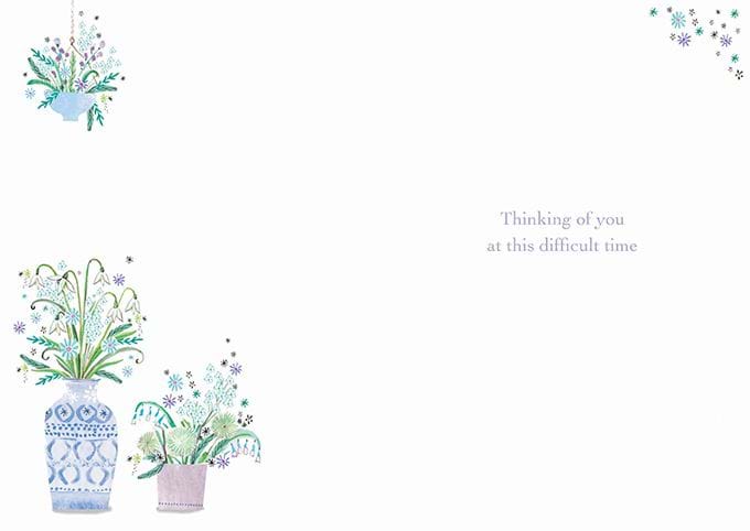Flower Pots Sympathy Card