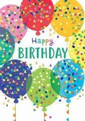 Confetti Balloons Birthday Card