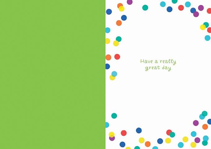 Neon Cake Birthday Card