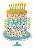 Neon Cake Birthday Card