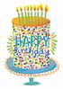Neon Cake Birthday Card