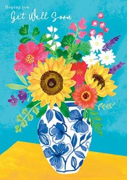Sunflowers Get Well Soon Card