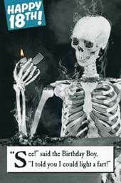 Light a Fart 18th Birthday Card