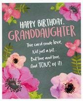 Sending Love Granddaughter Birthday Card