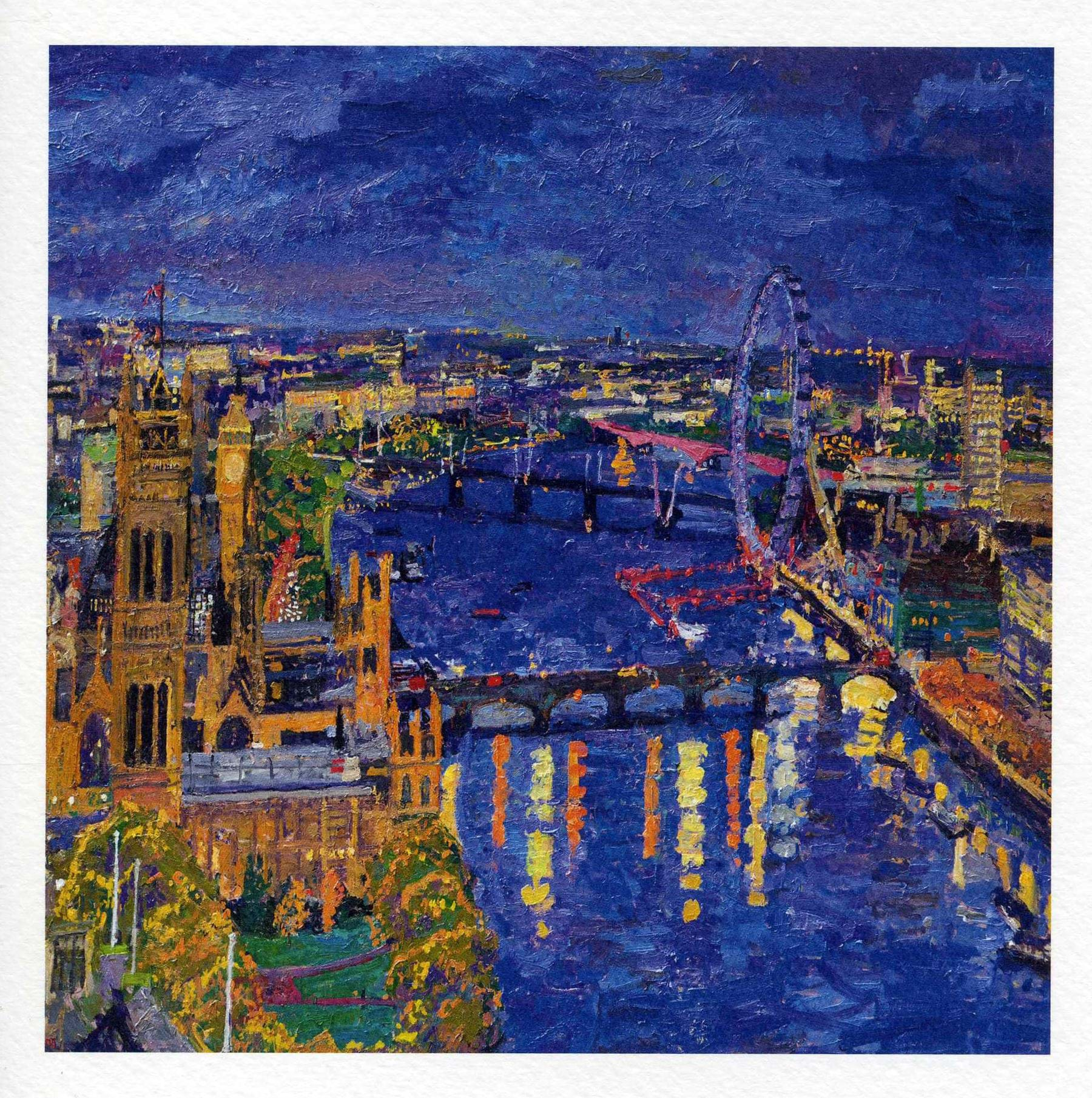 Twilight Westminster Greetings Card