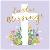 Floral Cross Easter Card