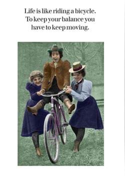 Riding a Bicycle Greeting Card