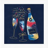 Champagne Husband Anniversary Card