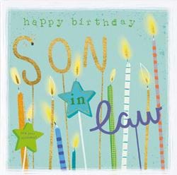 Candles Son-in-law Birthday Card