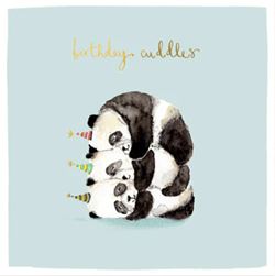 Panda Cuddles Birthday Card
