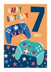 Gaming 7th Birthday Card