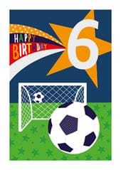 Football 6th Birthday Card