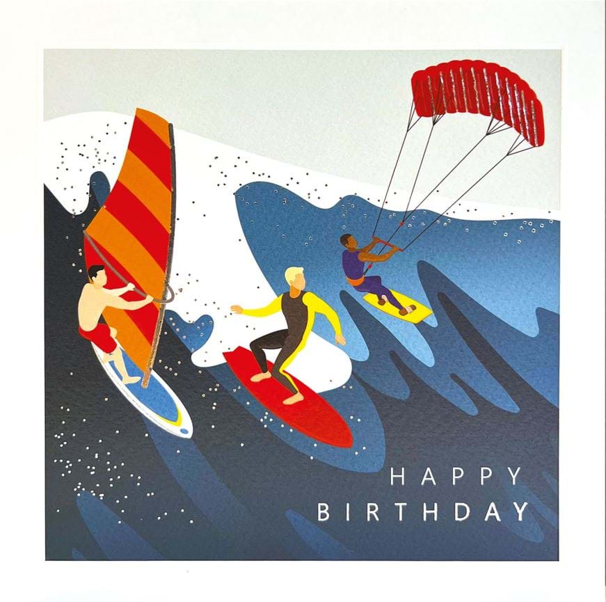 Surfing Birthday Card