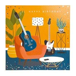 Guitar Lounge Birthday Card