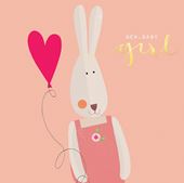 Bunny New Baby Girl Card