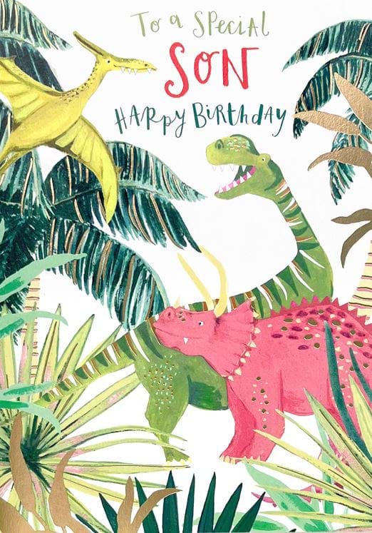 Dinosaurs Son Birthday Card