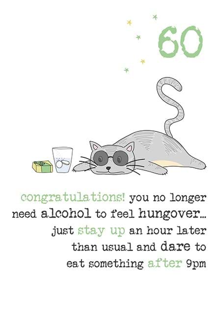 Stay up Late 60th Birthday Card
