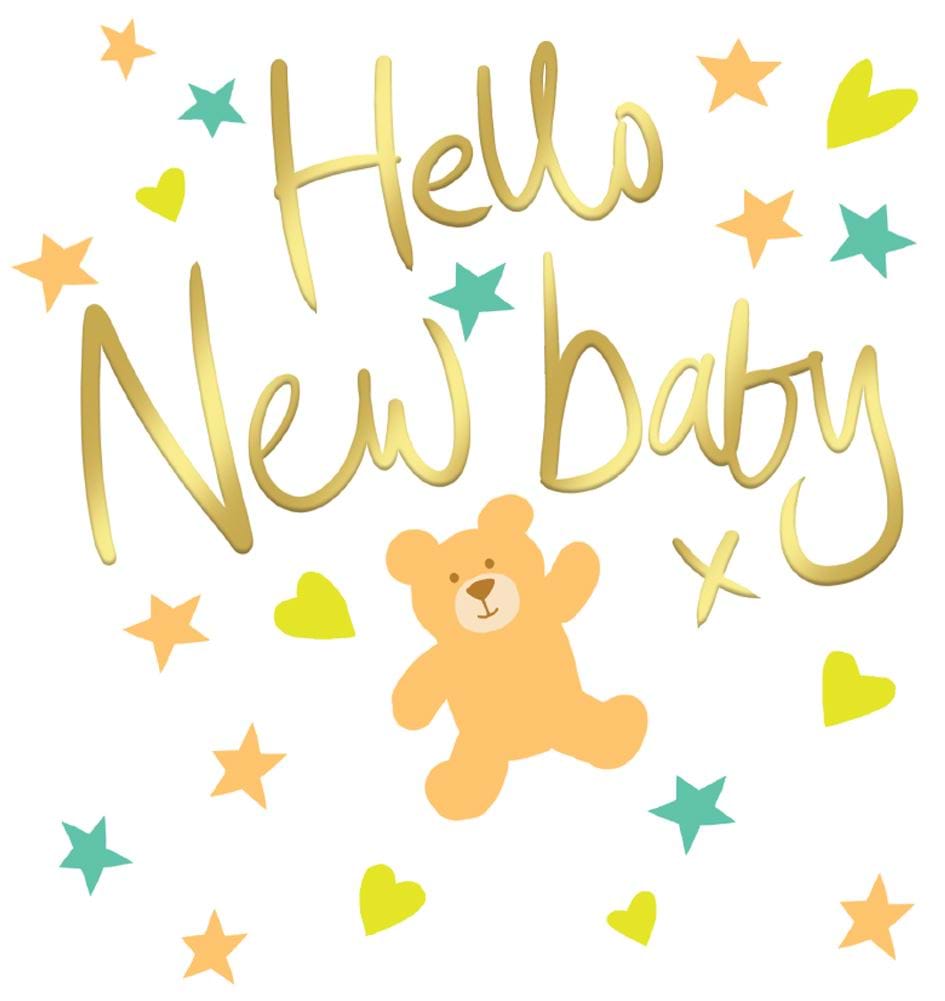 Teddy New Baby Card