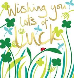 Clovers Good Luck Card