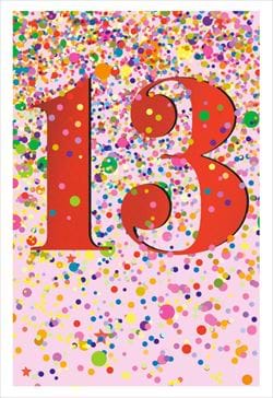 Colourful Spots 13th Birthday Card