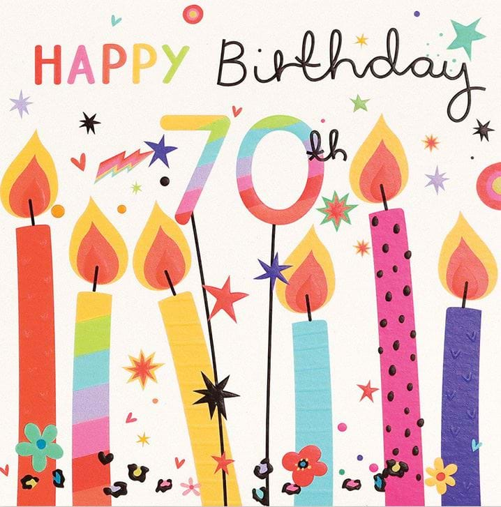 Candles 70th Birthday Card