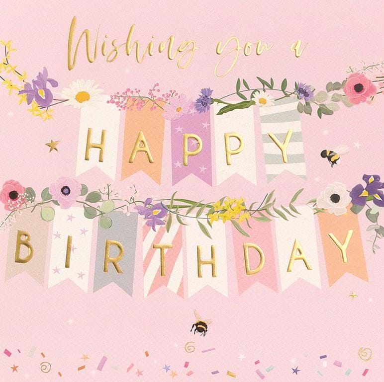 Bunting Birthday Card