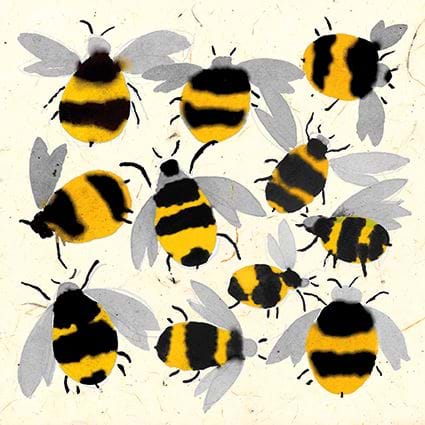 Inky Bees Greeting Card