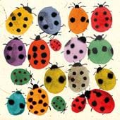 Inky Ladybirds Greeting Card