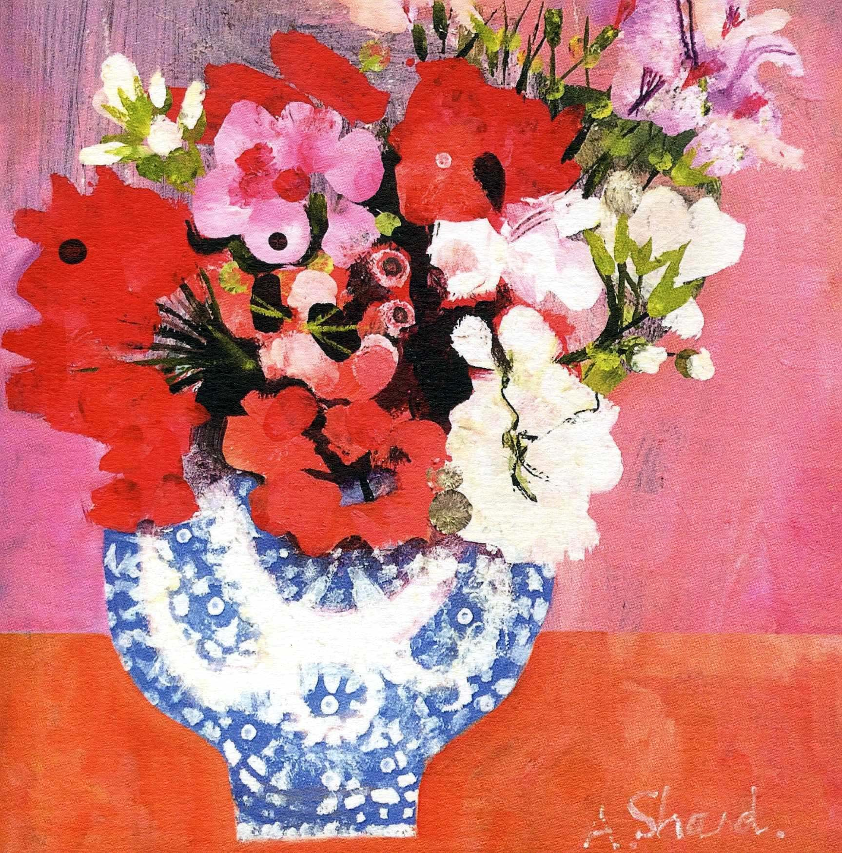 Bursting with Geraniums Greeting Card