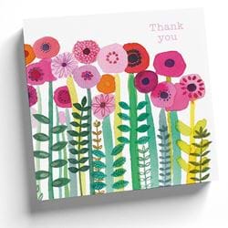 Pretty Garden Thank you Cards - Pack of 6