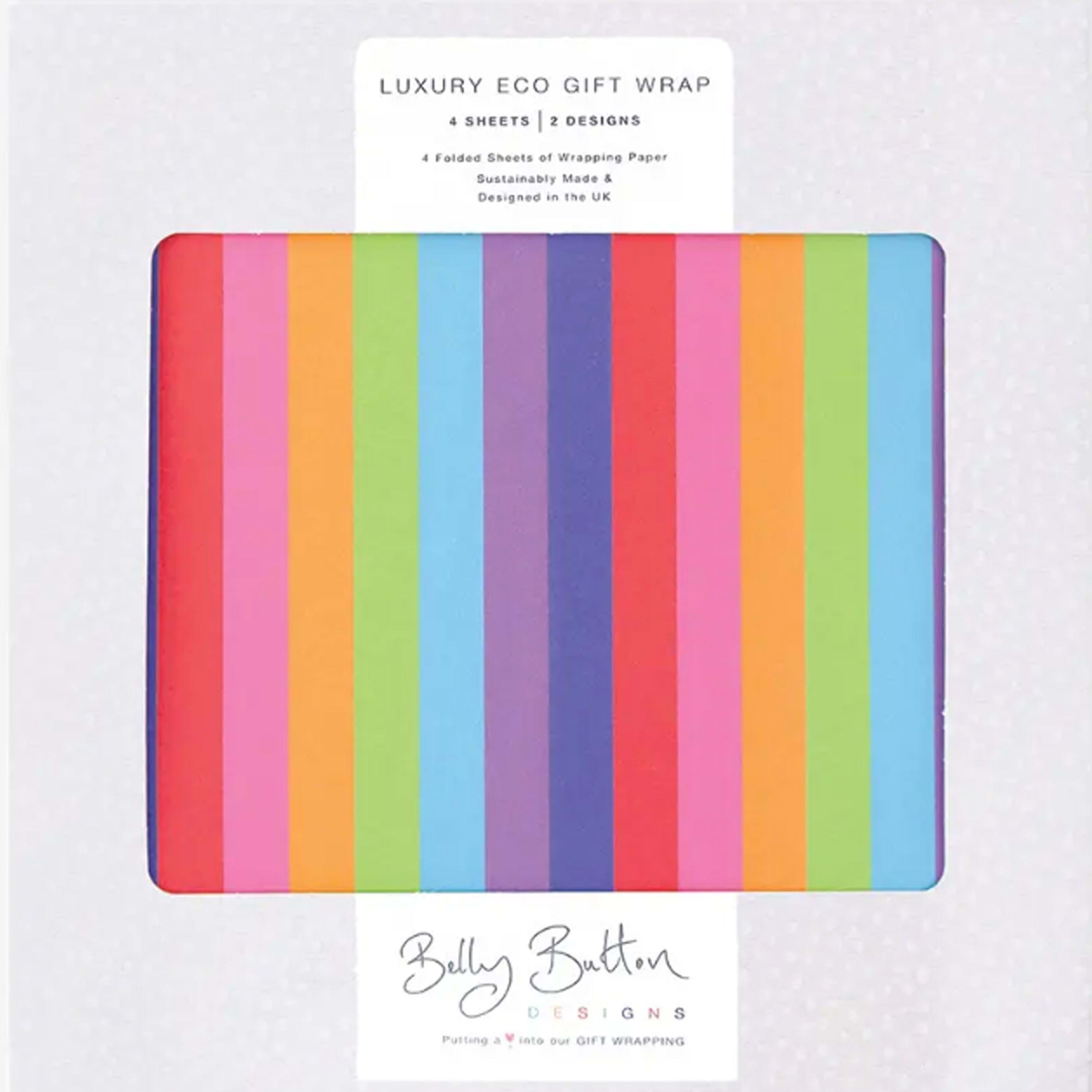 Stripes & Spots Luxury Wrapping Paper - 4 Sheets