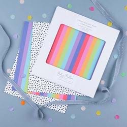 Stripes & Spots Luxury Wrapping Paper - 4 Sheets
