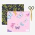 Mimosa and Butterflies Luxury Wrapping Paper - 4 Sheets