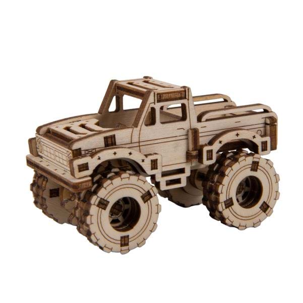 Monster Truck Wooden 3D Model