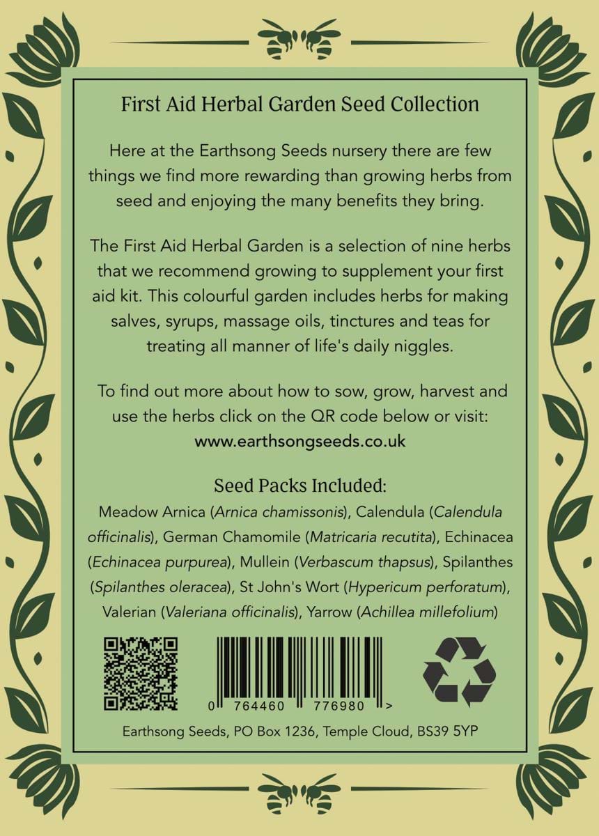 First Aid Herbal Garden Seed Collection - 9 Packs of Seeds